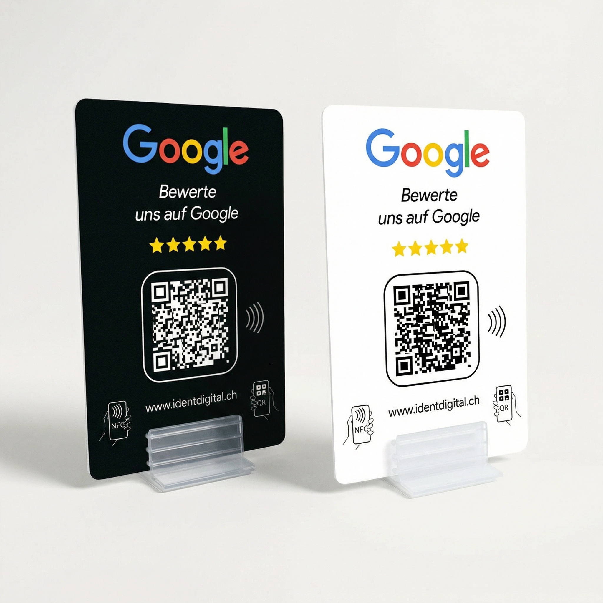 Google Bewertungskarte – NFC & QR-Code